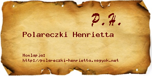 Polareczki Henrietta névjegykártya